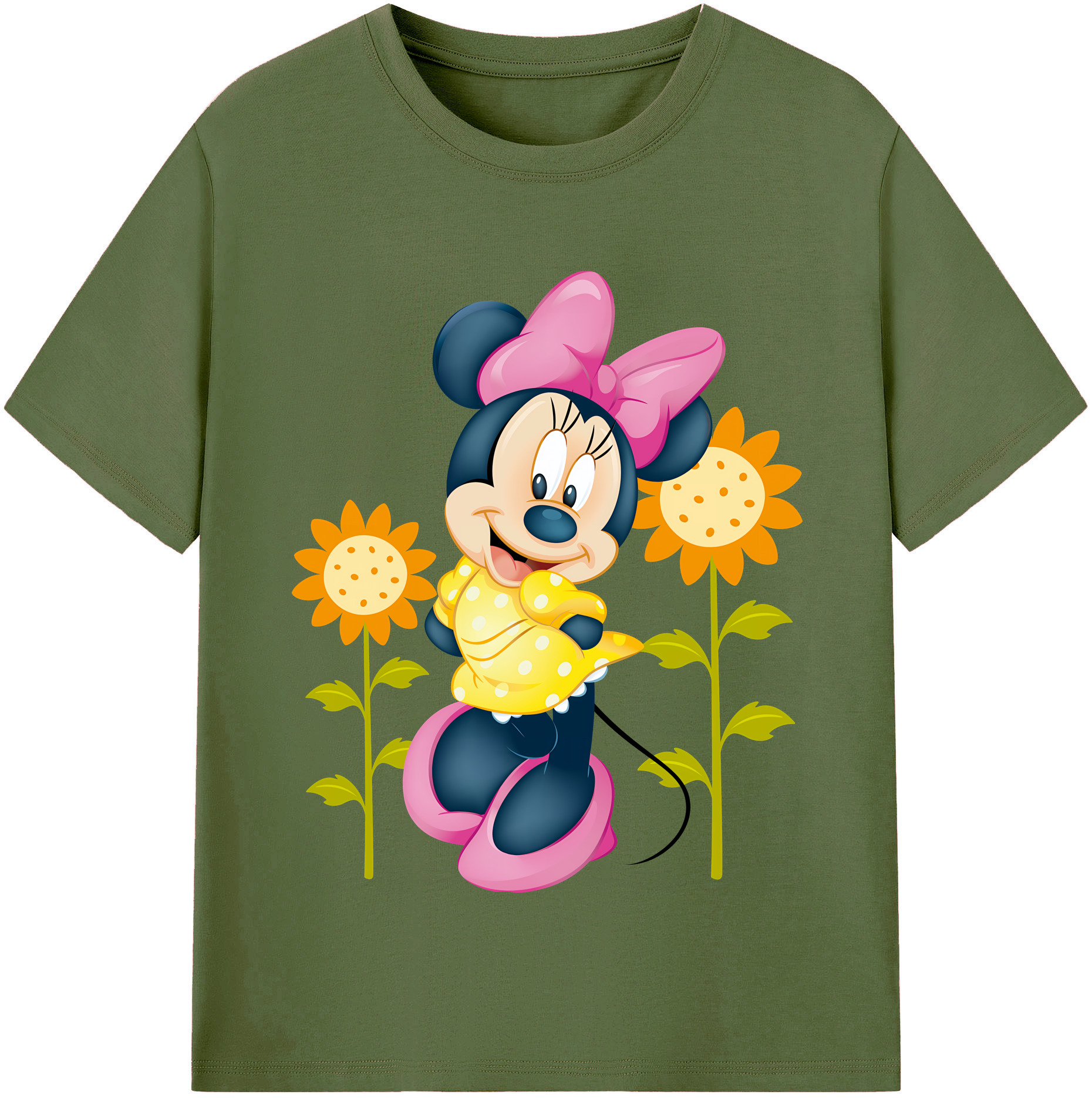 （画像用） ミッキーマウス Mickey Mouse 綿100％半袖Tシャツ（フロントプリント）